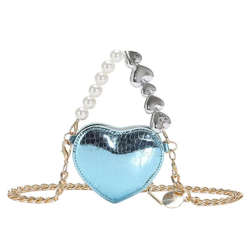 Mini Love-shape Pearls Handbag