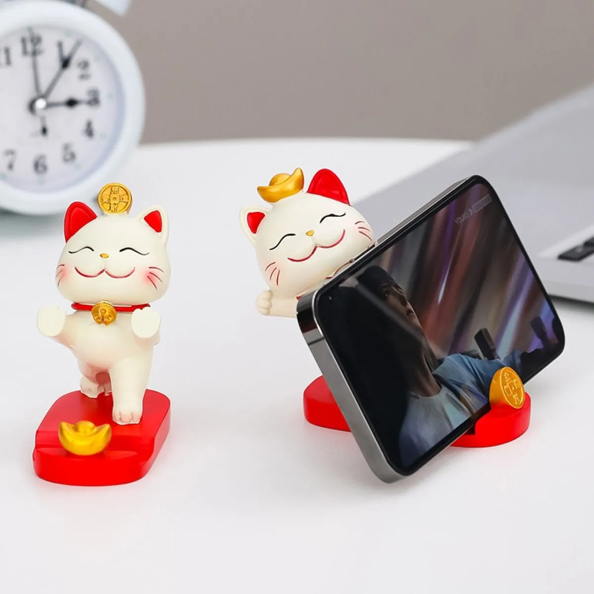 Mobile Phone Stand - Cute Fortune Lucky Cat Phone Holder