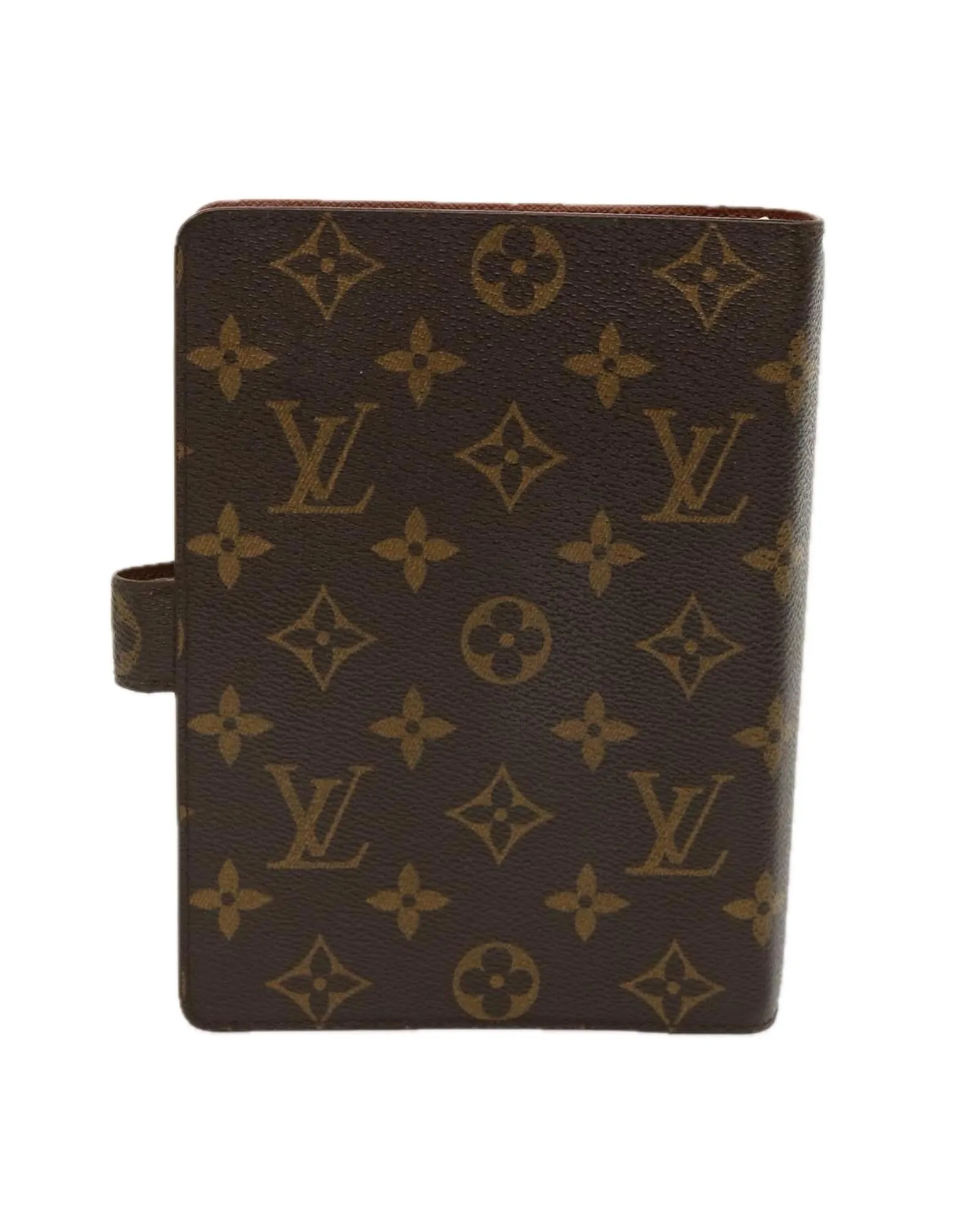 Monogram Day Planner Cover with Metal Fittings and Loose Button Clasp