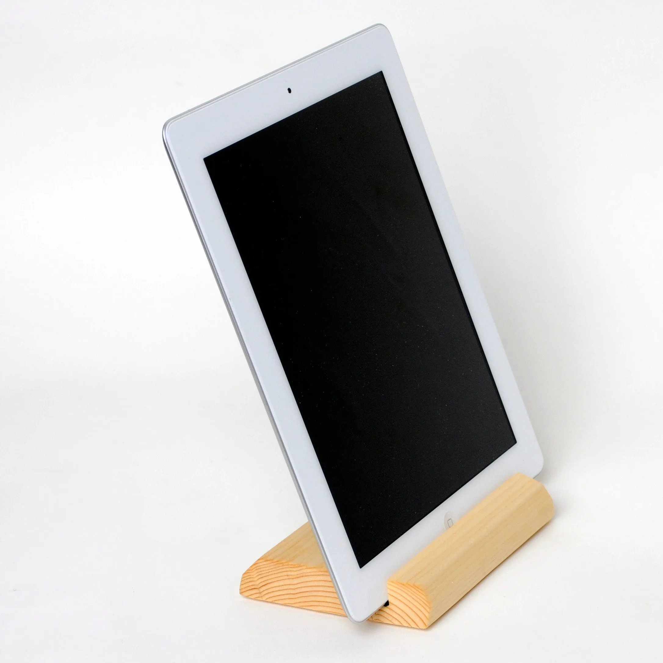 Monogram Wood iPad Stand - Personalized iPad Charging Holder - Engraved Wood Docking Station