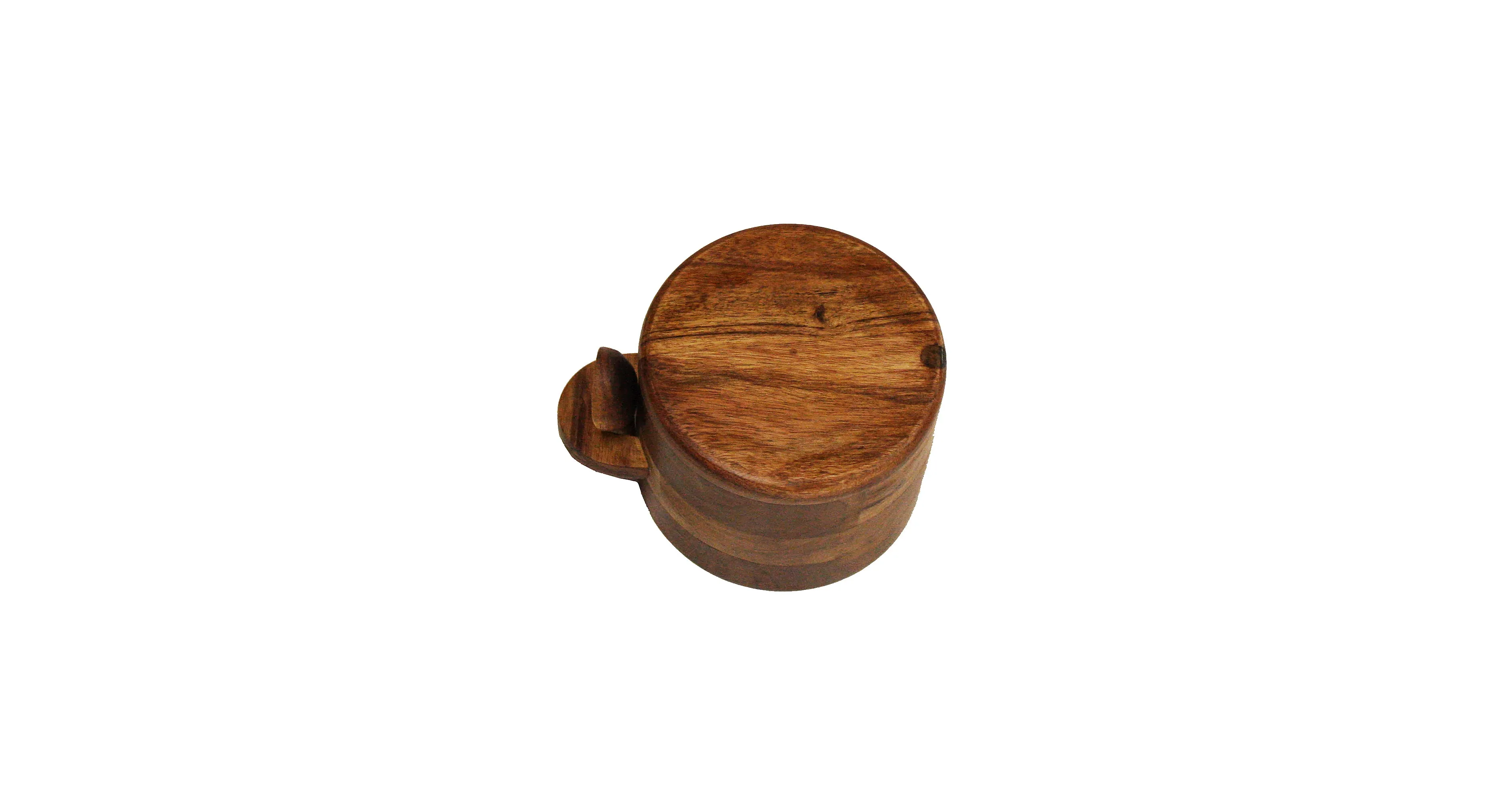 Mountain Woods Extra Large Salt and Pepper Holder Made With Organic Brown Acacia Wood, 6”X6”X4”