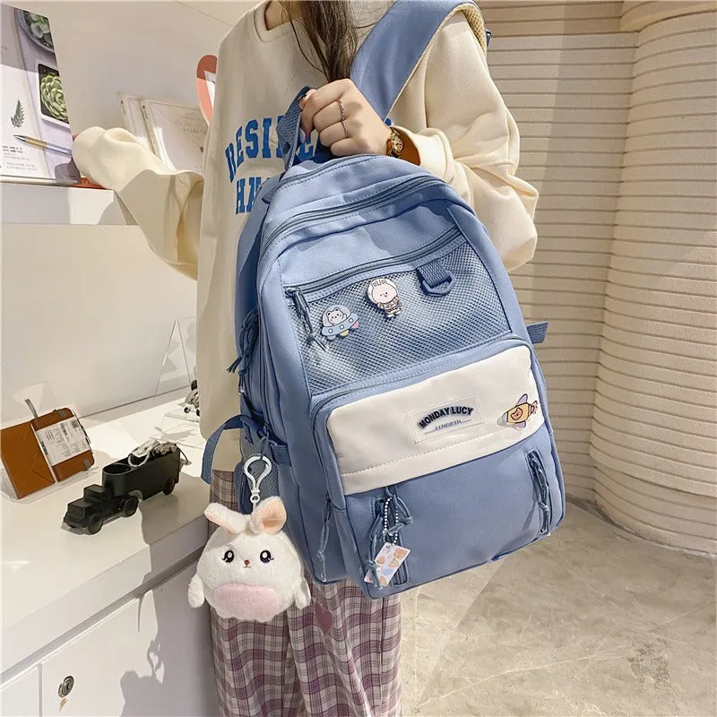 Multi Pockets Large Capacity Nylon Backpacks