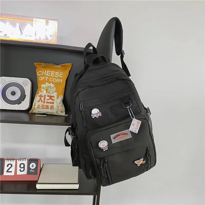 Multi Pockets Large Capacity Nylon Backpacks