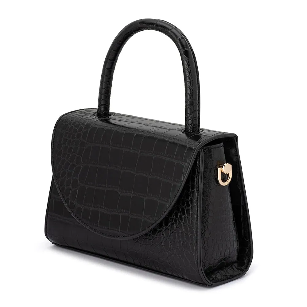 Nadia Top Handle Bag in Black