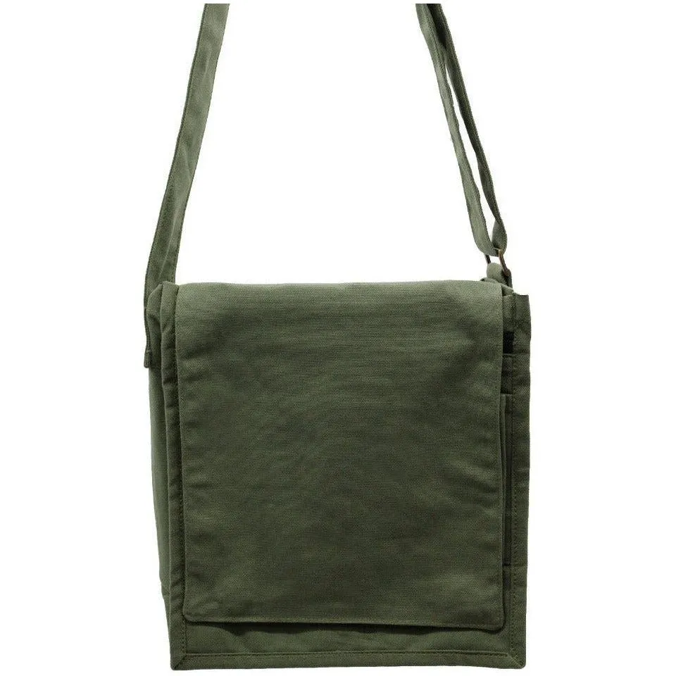 Natural Cotton Canvas Messenger Bag - 6 Great Colours - Plastic-Free