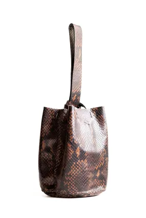 Navilgli Brown Leather Wristlet Bag