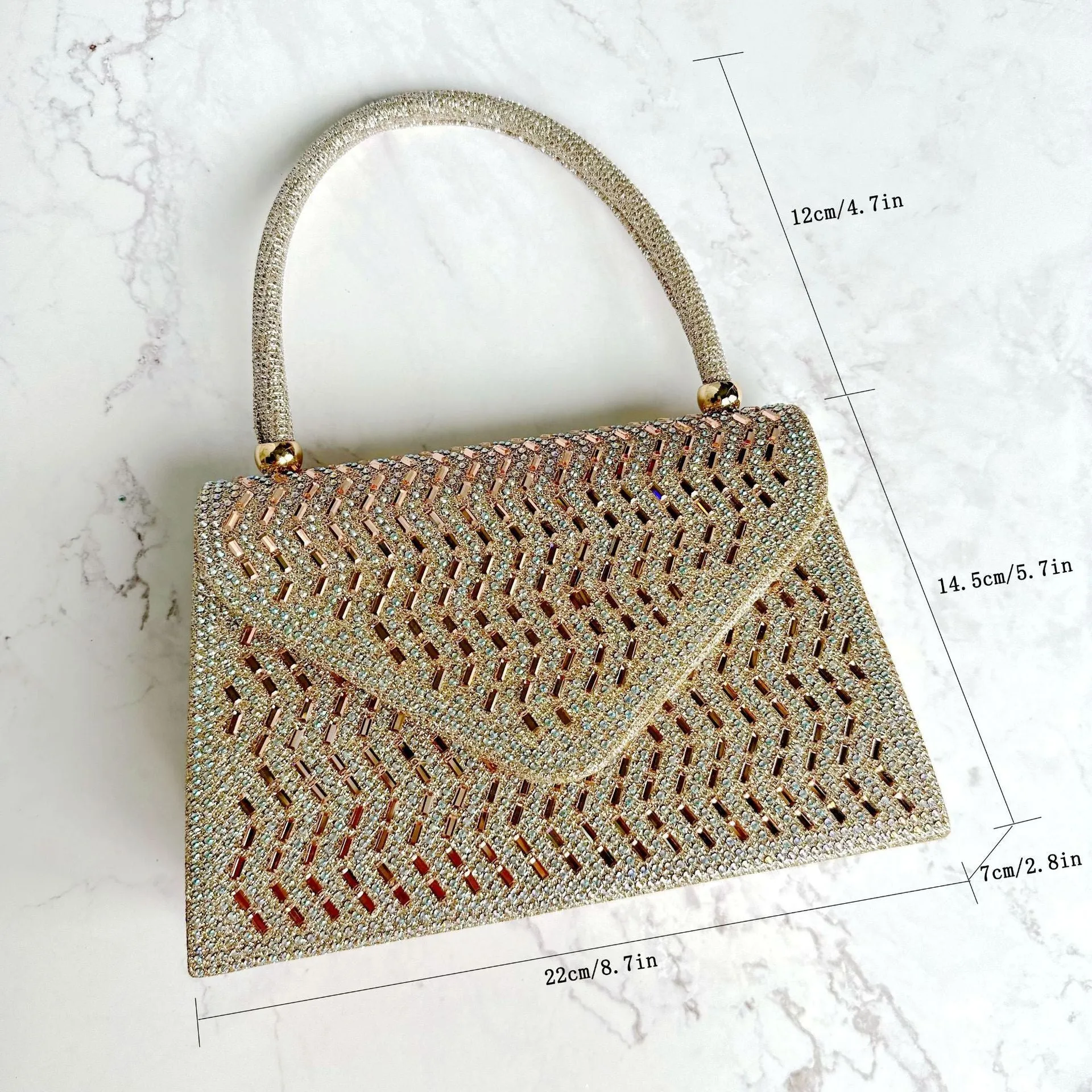 New Rhinestone Dinner Handbag | Elegant Evening Statement