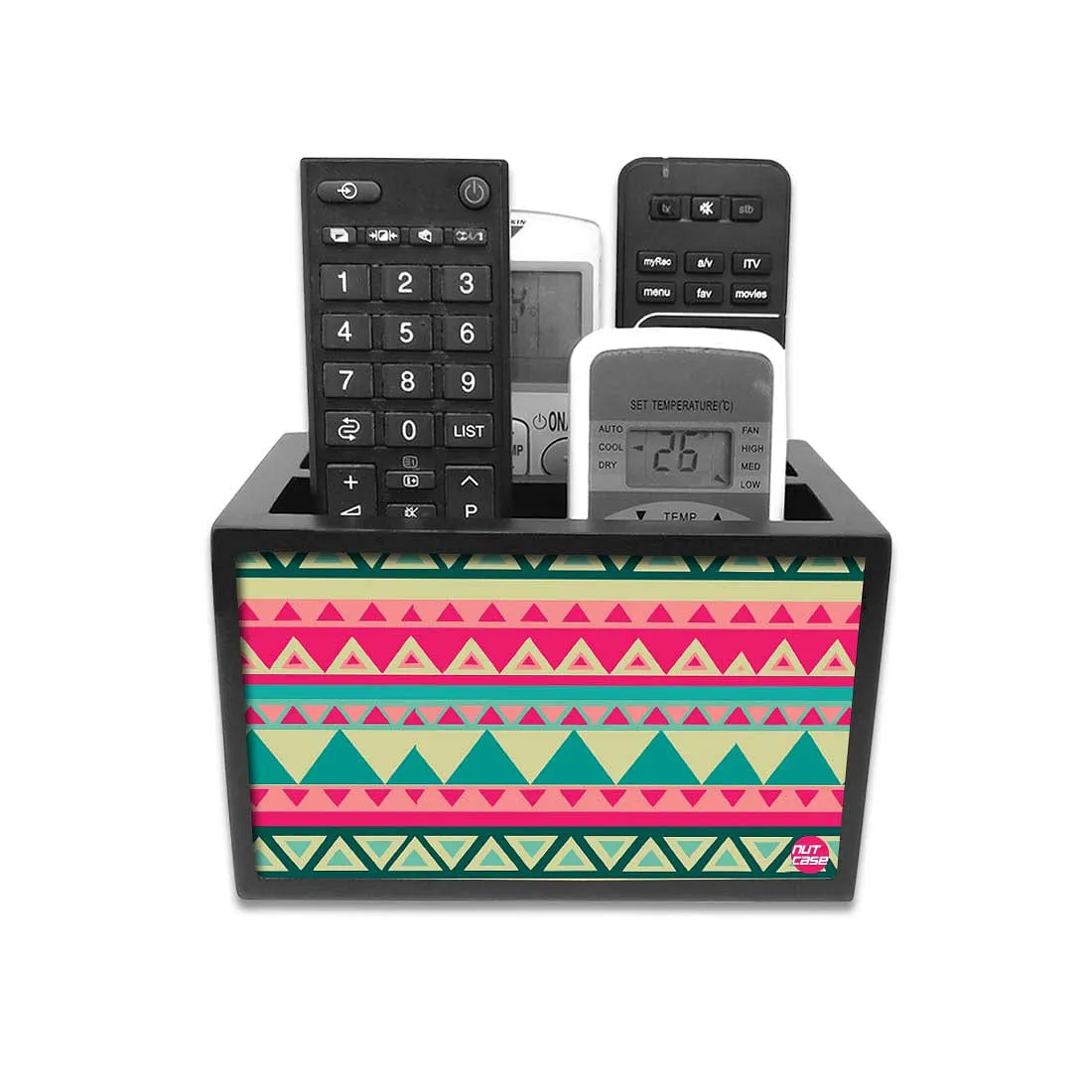 New Tv Remote Control Organizer For TV / AC Remotes -  Azetec Pattern