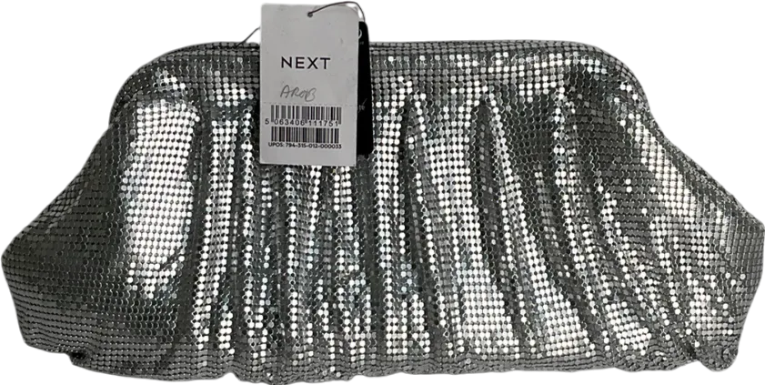 Next Metallic Chainmail Clutch Bag One Size