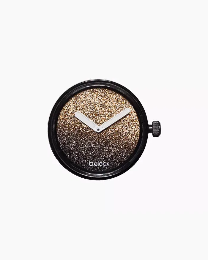 O clock dial glitter gold