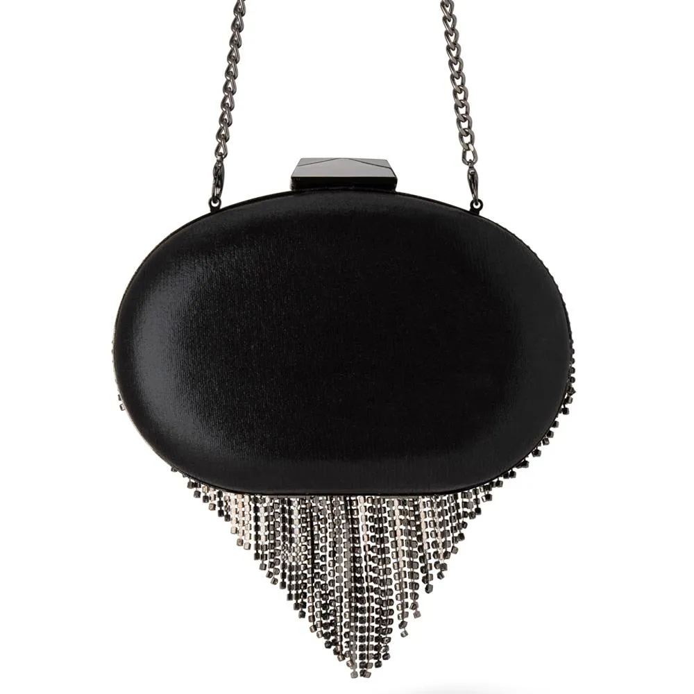 OB6262 BRIA CRYSTAL FRINGED BAG