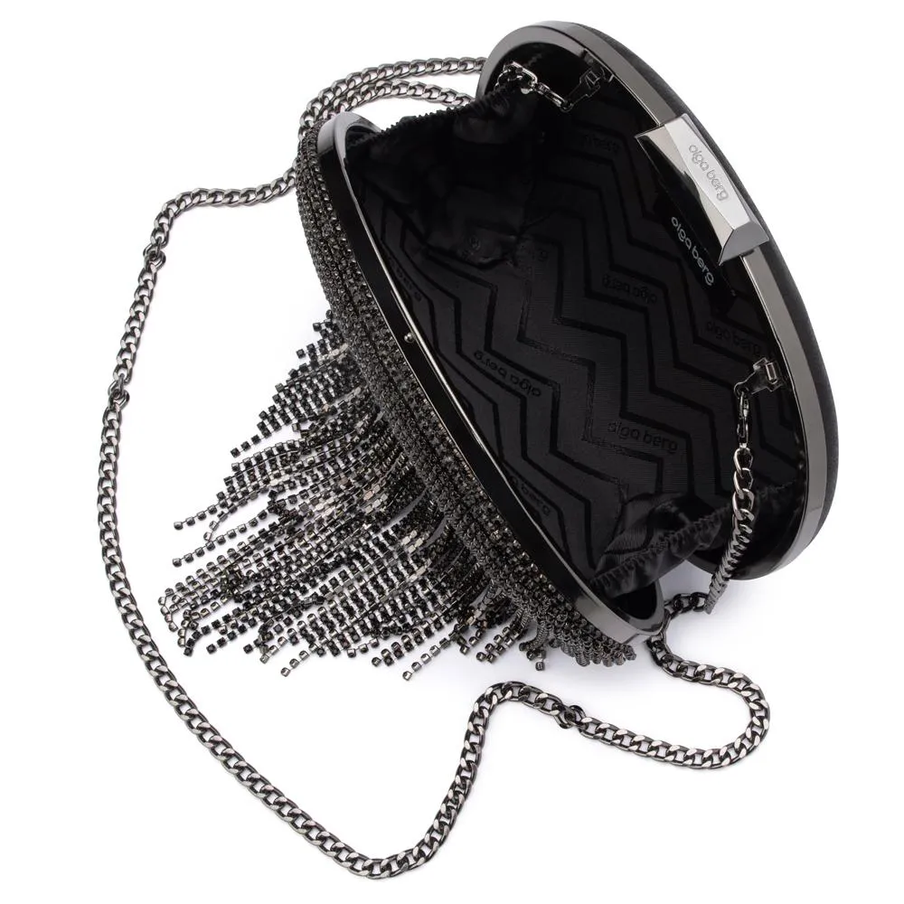 OB6262 BRIA CRYSTAL FRINGED BAG