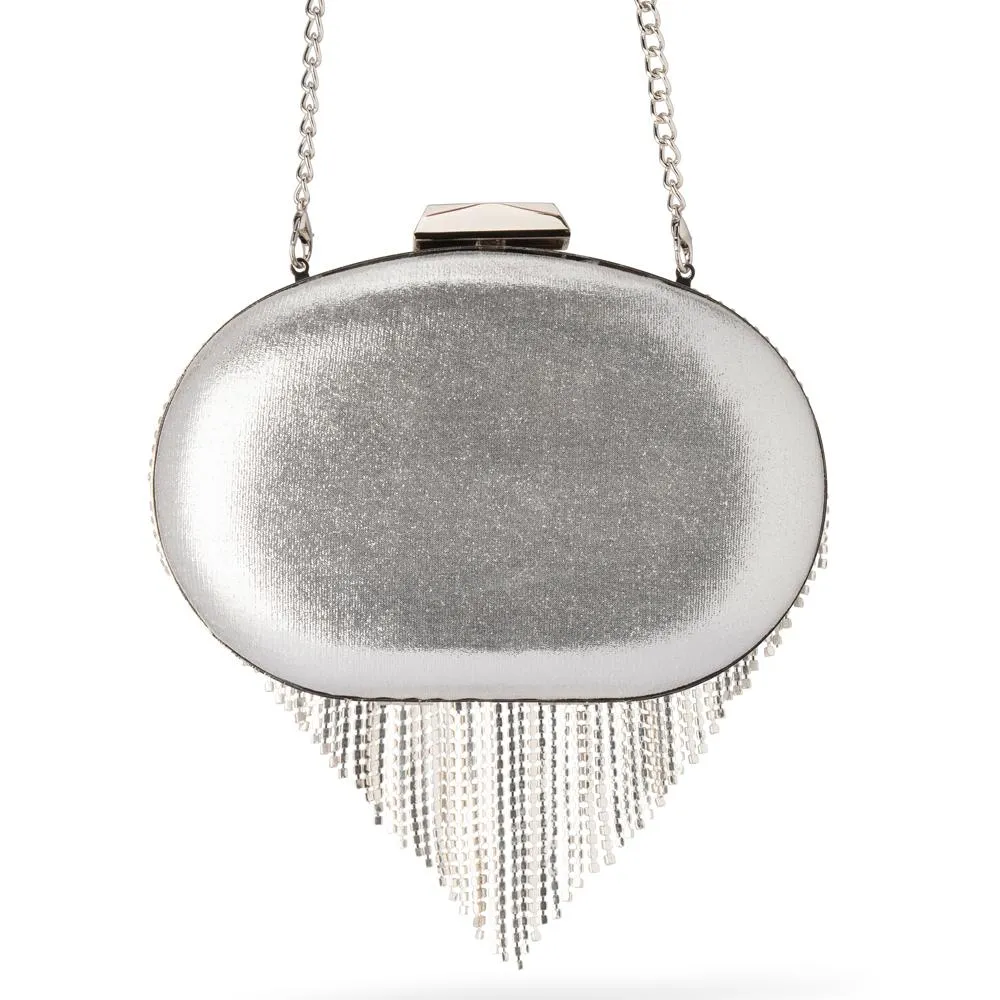 OB6262 BRIA CRYSTAL FRINGED BAG