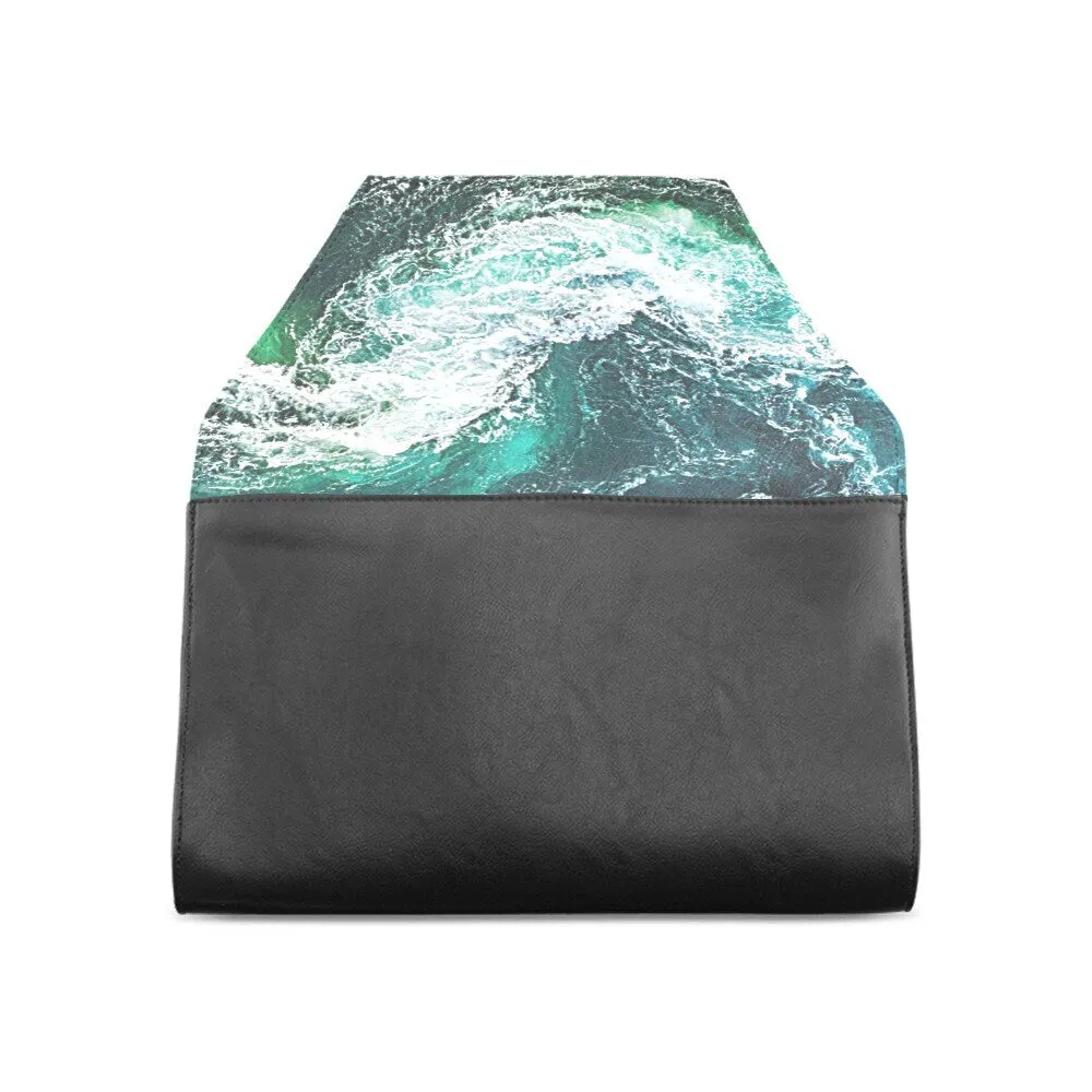 Ocean Waves Elegant Clutch Bag,Evening Bag/Purse/Handbag,Gift for Christmas/Thanksgiving/Birthday/Anniversary/Graduation/Party accessories