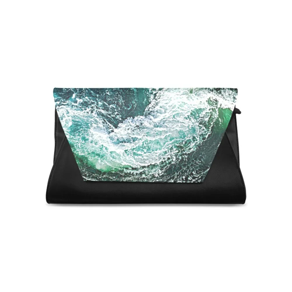 Ocean Waves Elegant Clutch Bag,Evening Bag/Purse/Handbag,Gift for Christmas/Thanksgiving/Birthday/Anniversary/Graduation/Party accessories