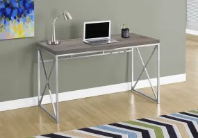 OFFICE SERIES - 48"L / DARK TAUPE / CHROME METAL