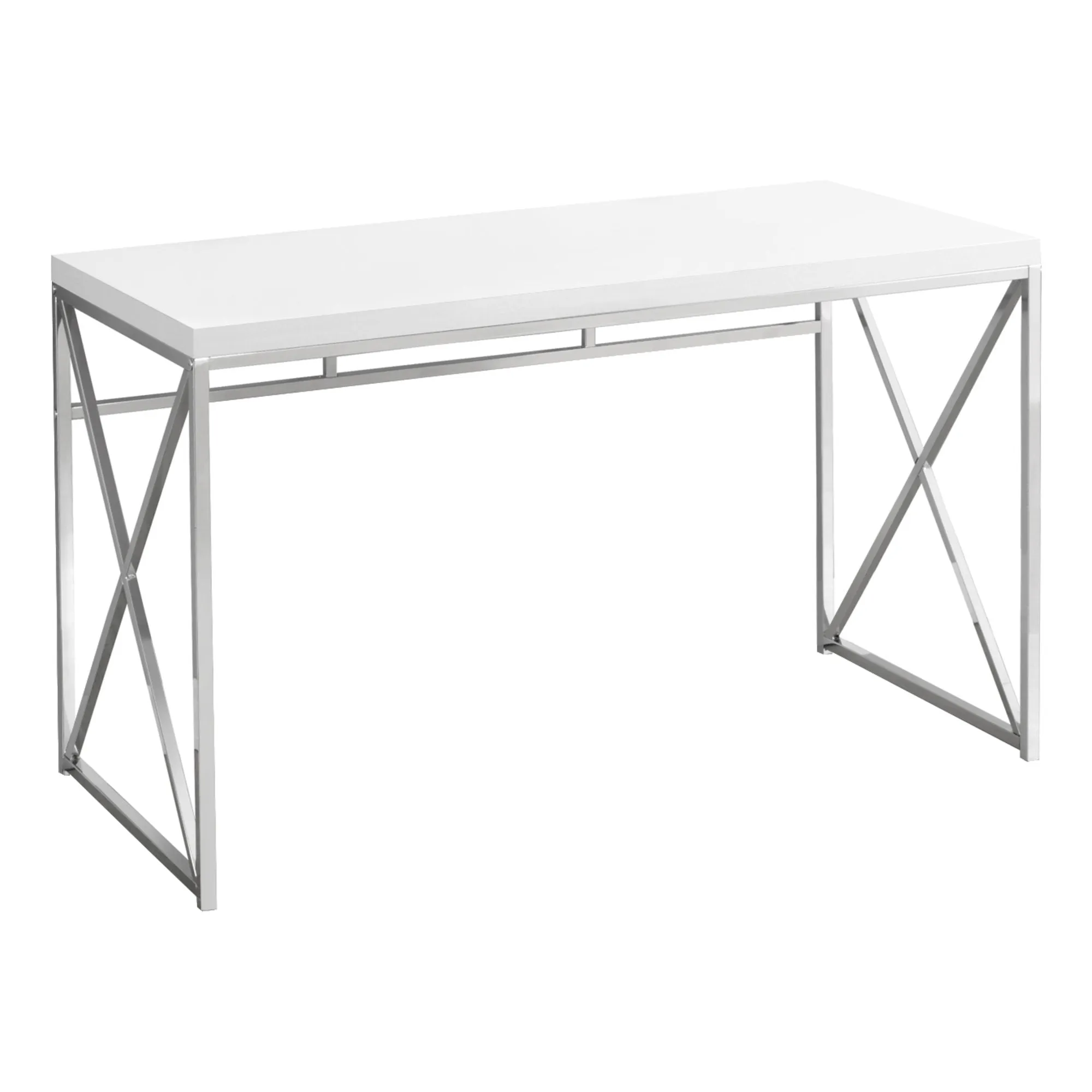 OFFICE SERIES - 48"L / GLOSSY WHITE / CHROME METAL