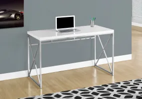 OFFICE SERIES - 48"L / GLOSSY WHITE / CHROME METAL