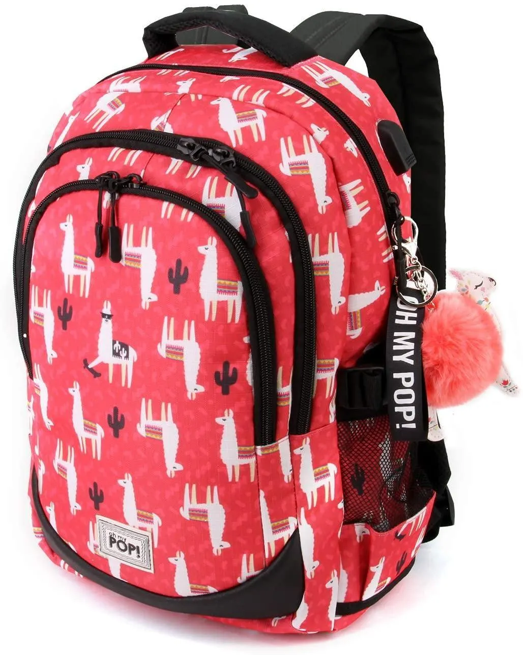 Oh My Pop Llama-Running HS School Backpack 44 cm