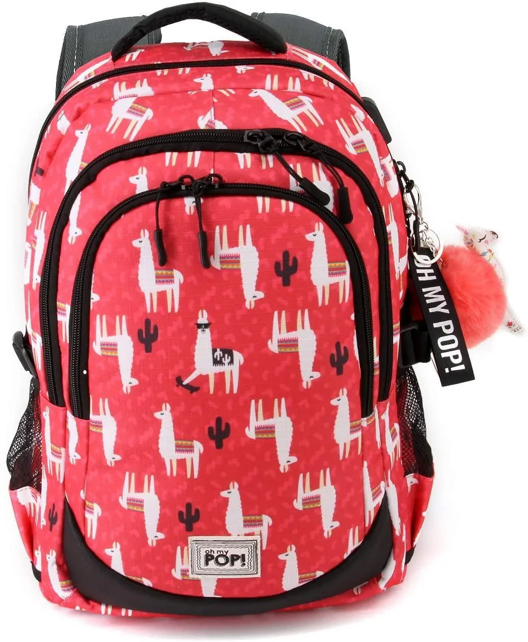 Oh My Pop Llama-Running HS School Backpack 44 cm