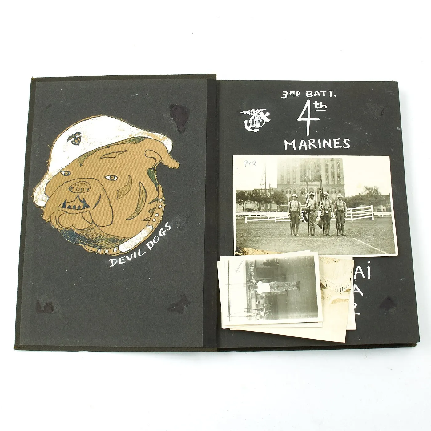 Original U.S. 1932 USMC China Marine 4th Marines Photo Albums - Set of 2