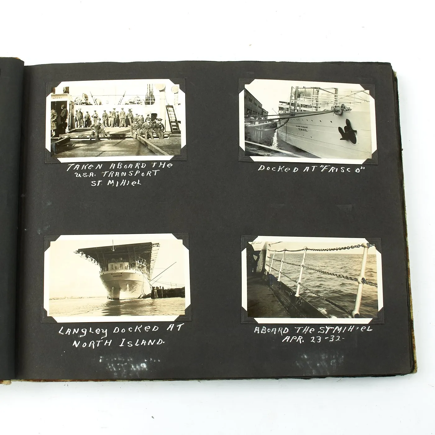 Original U.S. 1932 USMC China Marine 4th Marines Photo Albums - Set of 2