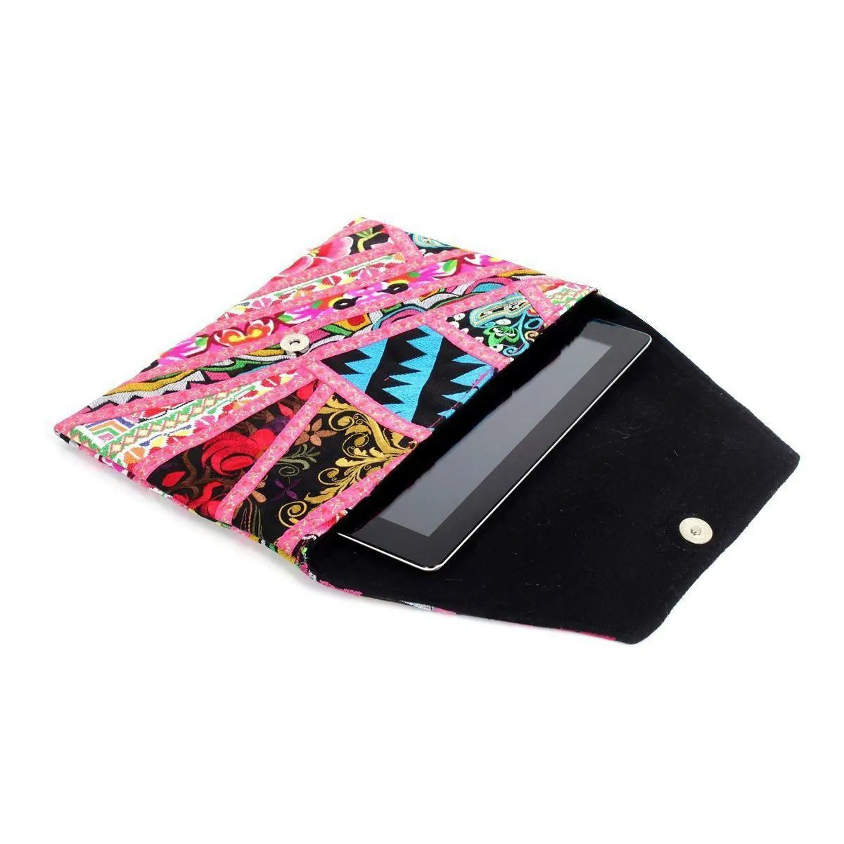 Patchwork Embroidered Clutch / iPad Bag - Thailand