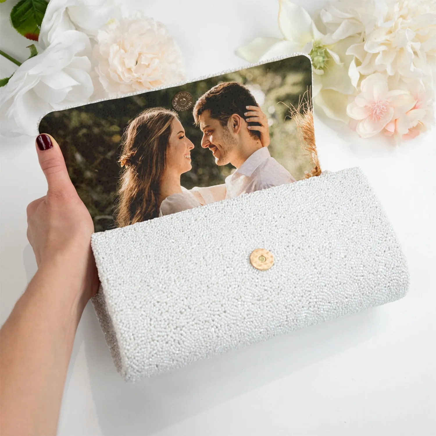 Personalized Mrs Clutch Bag with Photo (FOG)