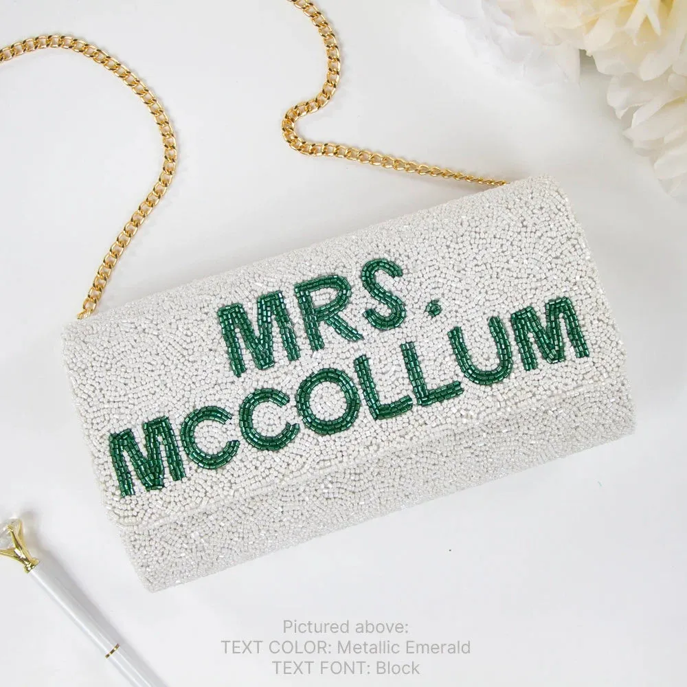 Personalized Mrs Clutch Bag with Photo (FOG)