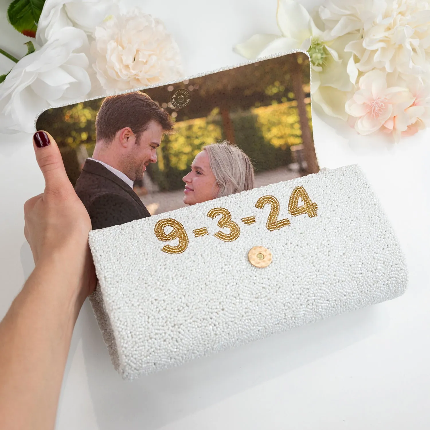 Personalized Mrs Clutch Bag with Photo (FOG)