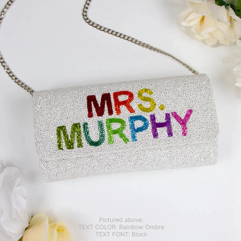 Personalized Mrs Clutch Bag with Photo (FOG)