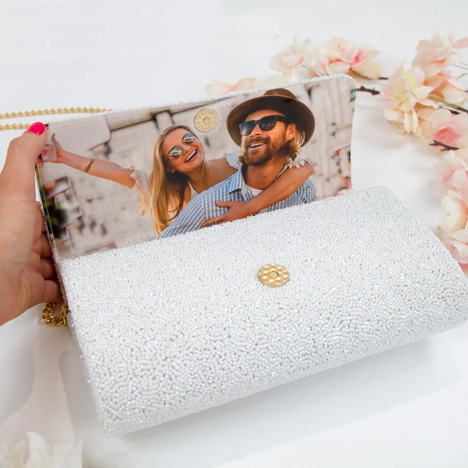 Personalized Mrs Clutch Bag with Photo (FOG)