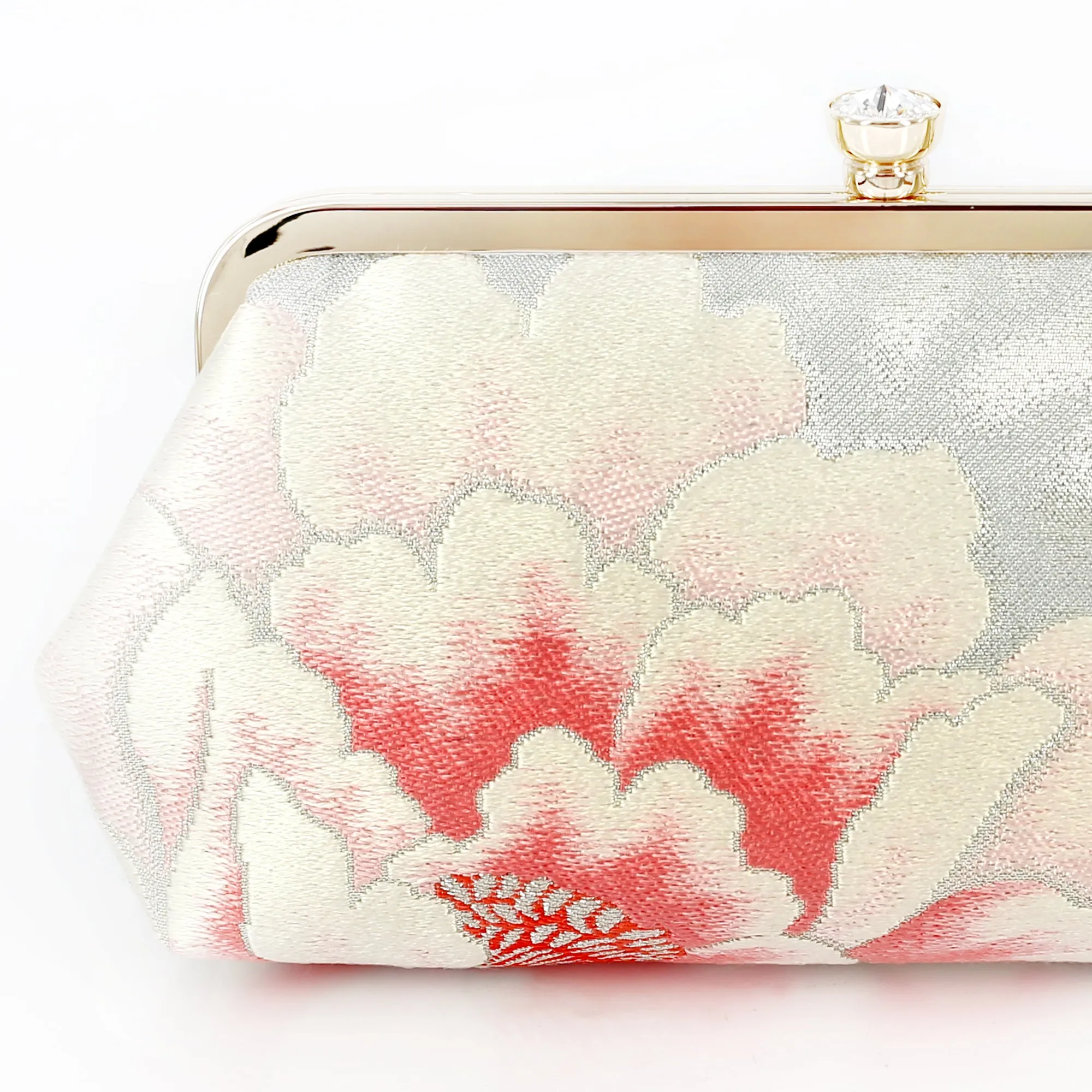 Pink Peony Kimono Clutch Bag | Upcycled from vintage Japanese Obi