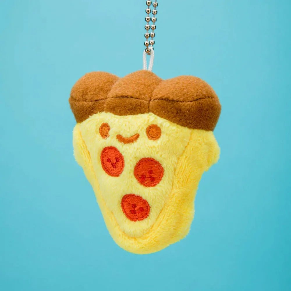 Pizza Plush Charm Keychain by 100% Soft