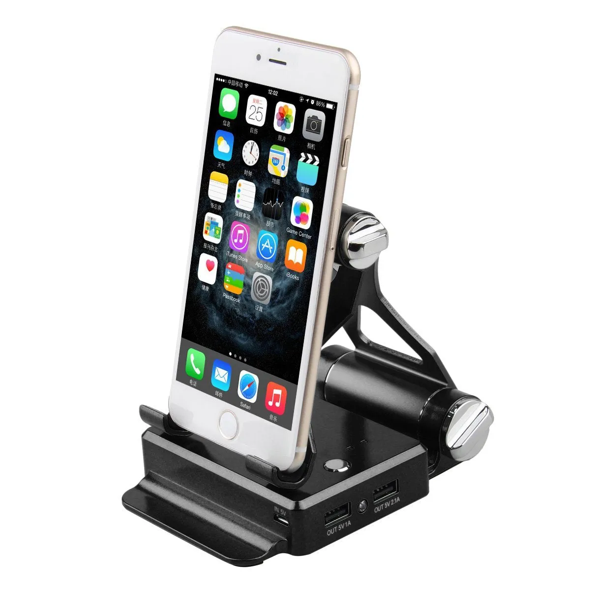 Podium Style Stand With Extended Battery Up To 200% For iPad, iPhone And Other Smart Gadgets