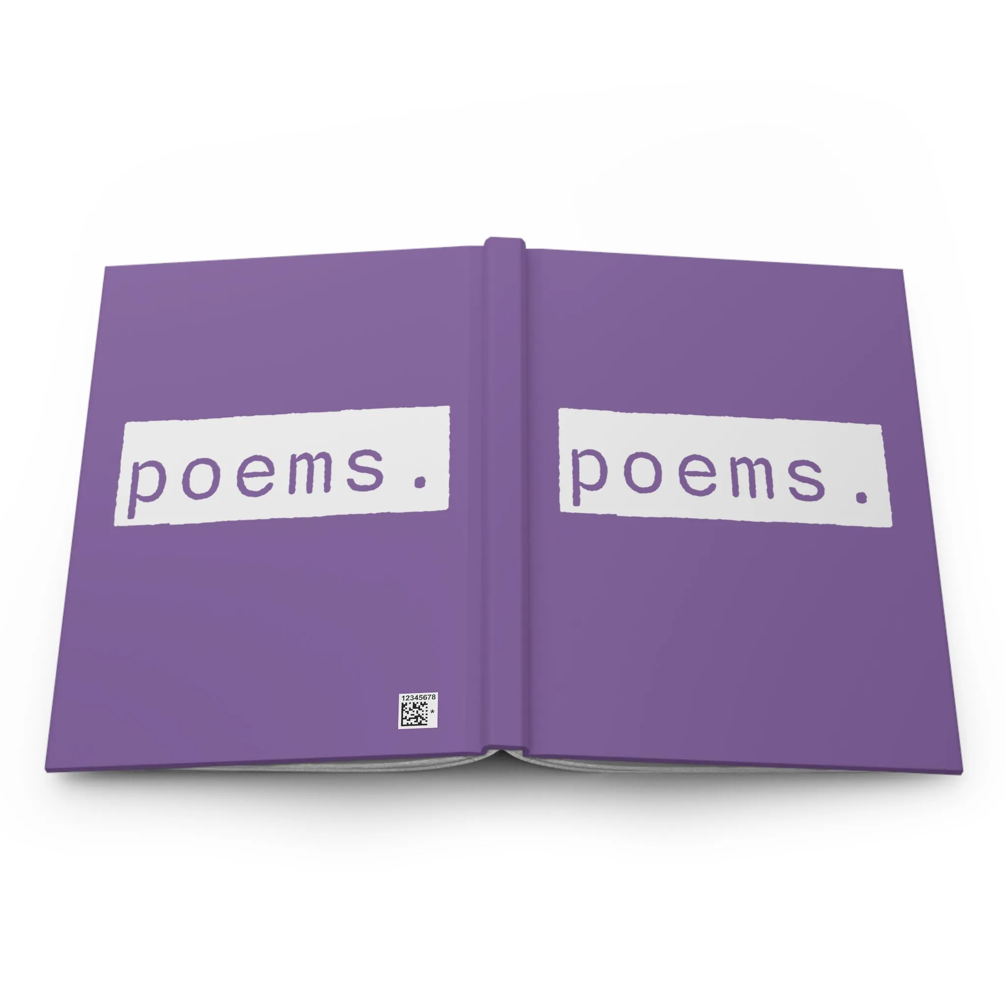 Poems Purple Matte Hardcover Journal | Blank Book for Notes | Lined Notebook Diary Idea Log