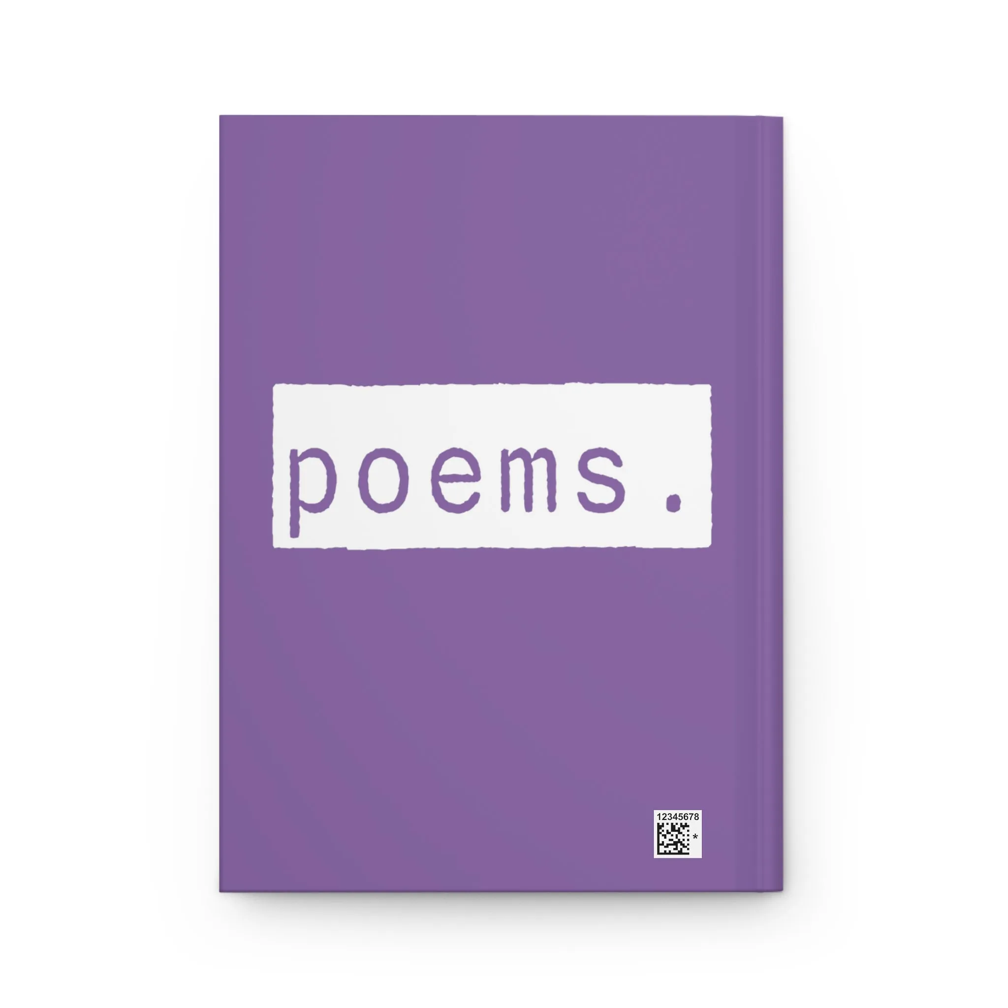 Poems Purple Matte Hardcover Journal | Blank Book for Notes | Lined Notebook Diary Idea Log