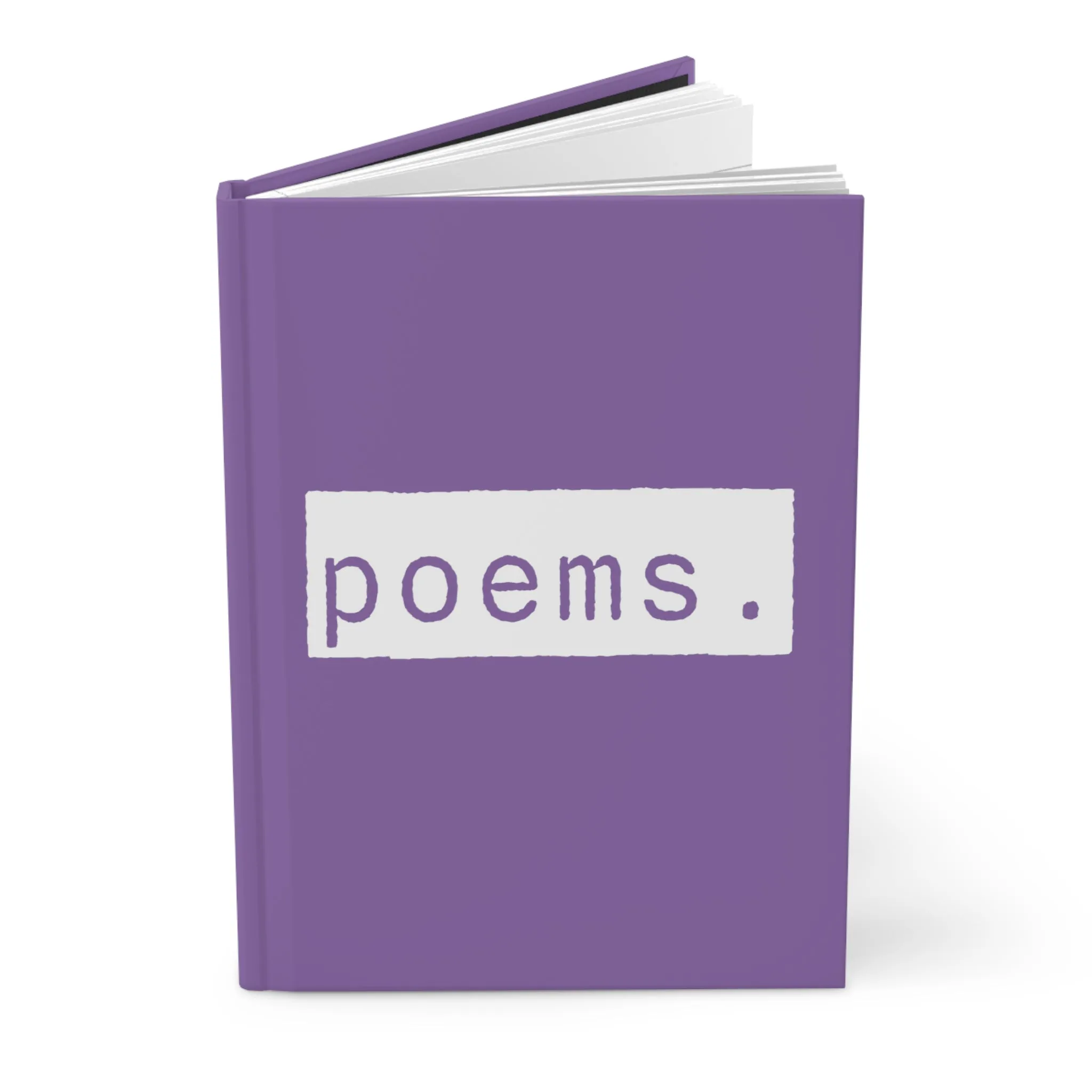 Poems Purple Matte Hardcover Journal | Blank Book for Notes | Lined Notebook Diary Idea Log