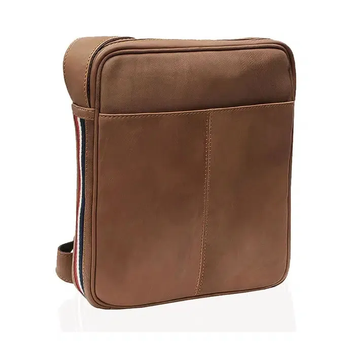 Primehide Bag: Texan Medium Flight Cognac W/Stripe