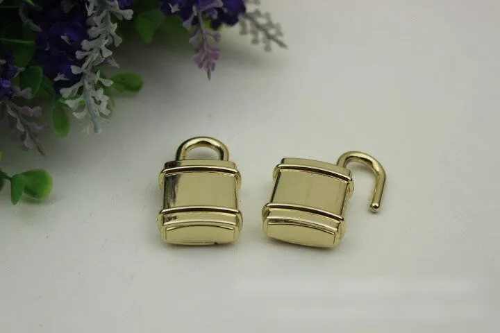 Purse Keyless Switch Padlock 22x40mm Charm Organizer Luggage Hardware Gold Lock And Key Closure Small Bag Clutch Metal Accessories Wholesale