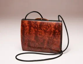 "Olearia" Medium Handbag - Bubinga with Black Top Edge *SOLD OUT*