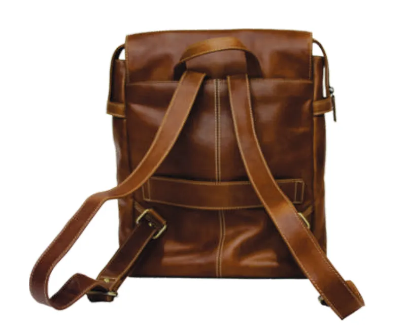 RE Leather Back Pack (11.5"x 15.5"x 4.5")