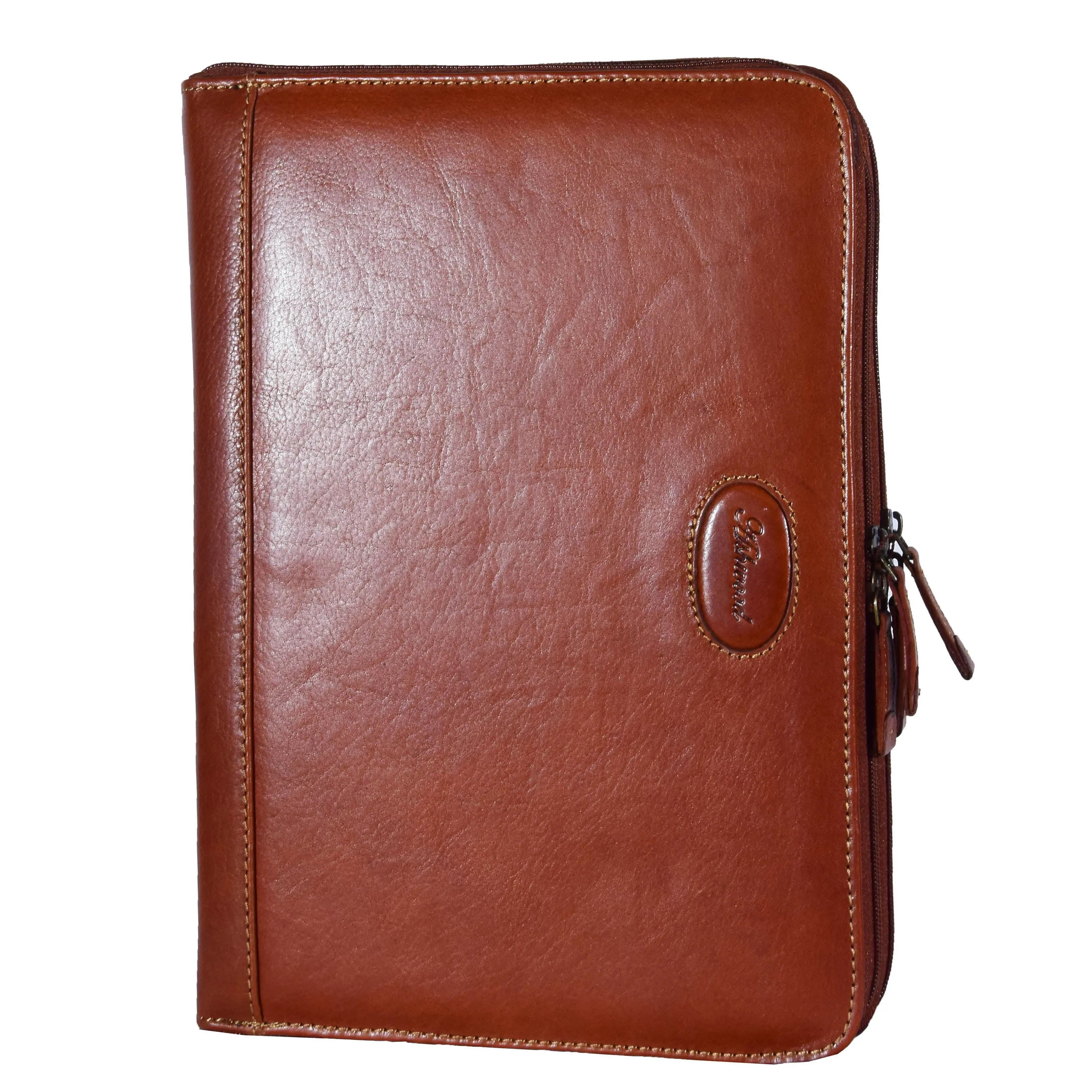 Real Leather Portfolio Case A4 Document Holder Cookbury Chestnut