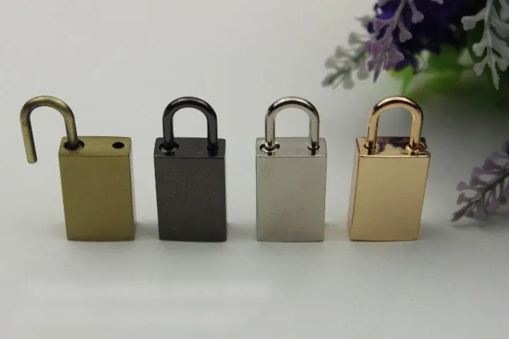 Rectangle Padlock 1 5/8" 40 mm Purse Charm Organizer Luggage Hardware Antique Gold Lock And Key Closure Small Bag Clutch Metal Accessories