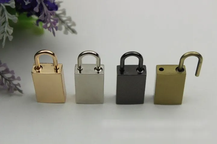 Rectangle Padlock 1 5/8" 40 mm Purse Charm Organizer Luggage Hardware Antique Gold Lock And Key Closure Small Bag Clutch Metal Accessories