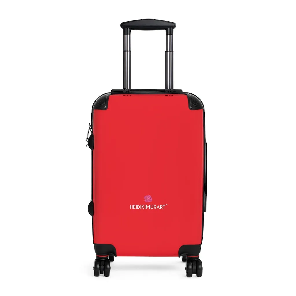 Red Cabin Suitcase, Carry On Luggage With 2 Inner Pockets & Built in TSA-approved Lock With 360° Swivel