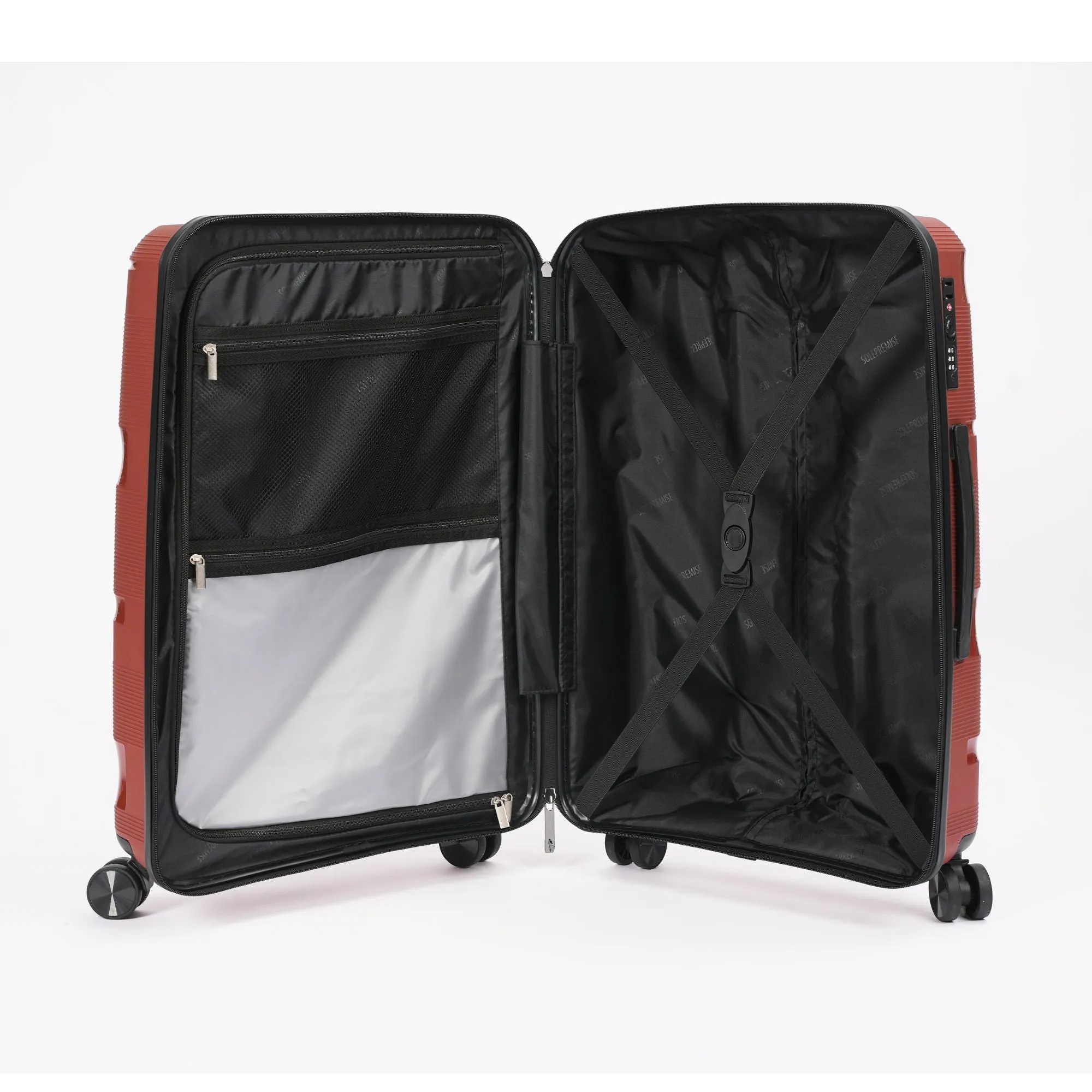 Red Hardcase Roller Luggage Set (28', 24' and 20')