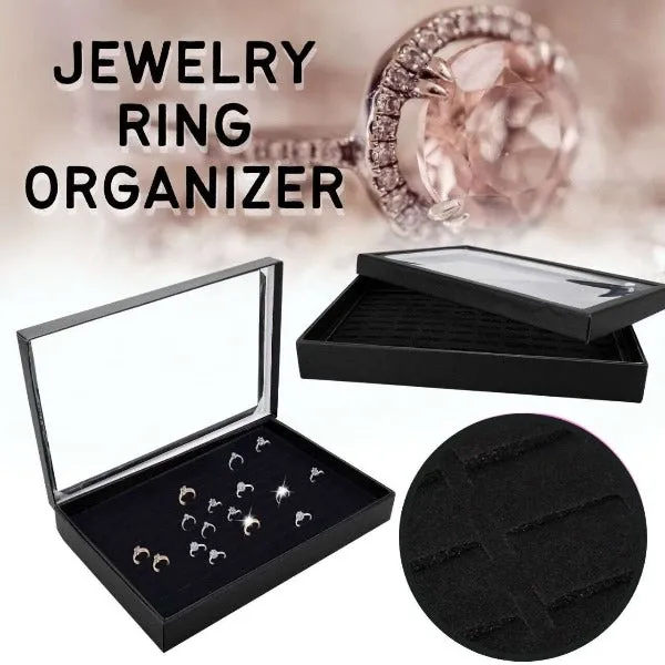 Ring Organizer Try with Transparent Lid Ring Holder