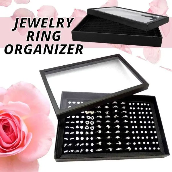 Ring Organizer Try with Transparent Lid Ring Holder