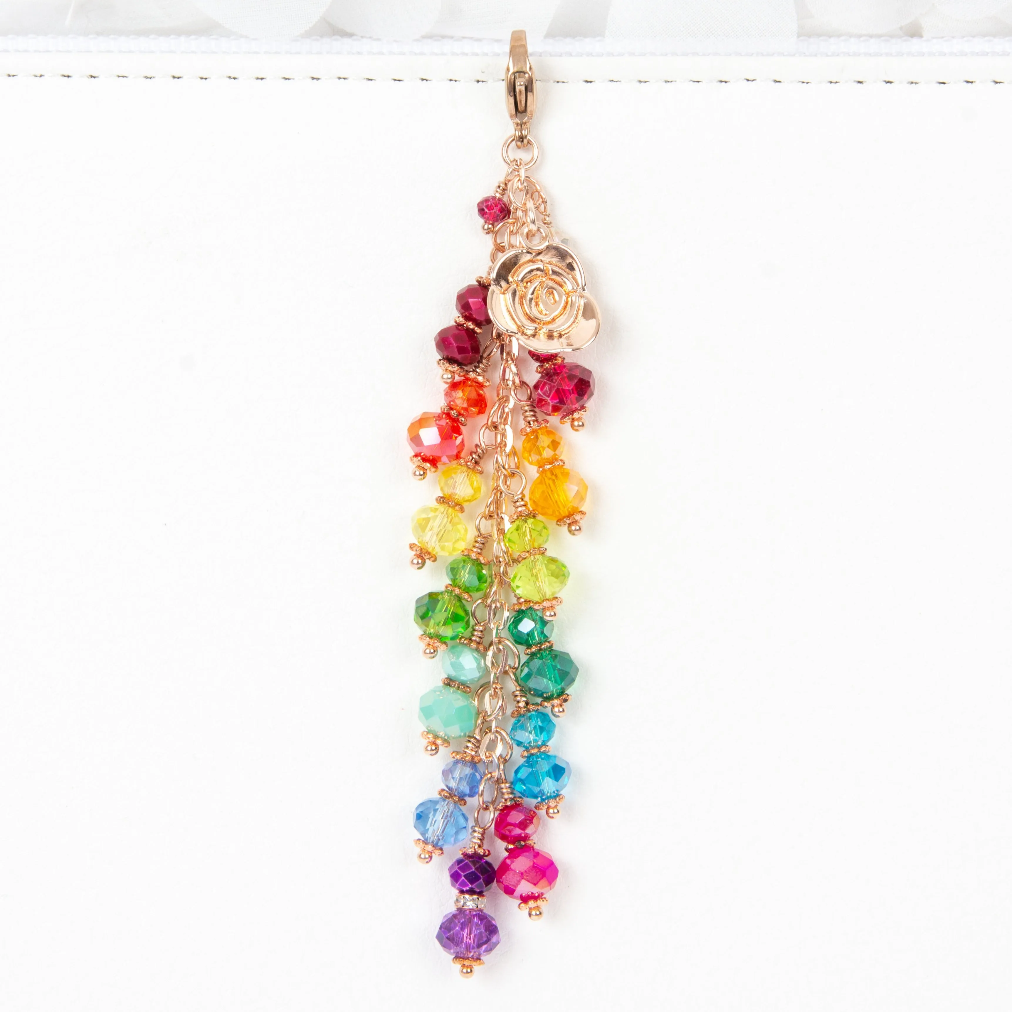 Rose Gold Rainbow Dangle Planner Charm